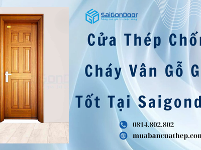 Cửa Thép Chống Cháy Vân Gỗ Giá Tốt Tại Saigondoor 3