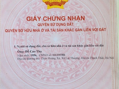 Đất ở lại thượng, thạch thất full thổ cư, sổ đỏ chính chủ cất két, không qua môi giới, giá cực tốt 2