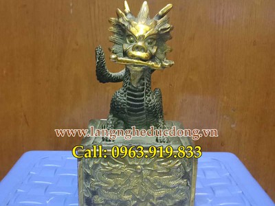 Ấn rồng ngậm gậy như ý giả cổ, ấn rồng phong thủy, ấn rồng 0