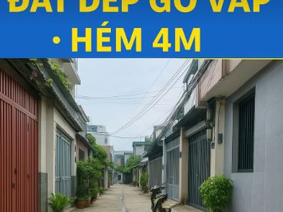 Đất đẹp gò vấp   ngang 4m   hẻm xe hơi   xây 6 tầng   giá chỉ hơn 3 tỷ 0