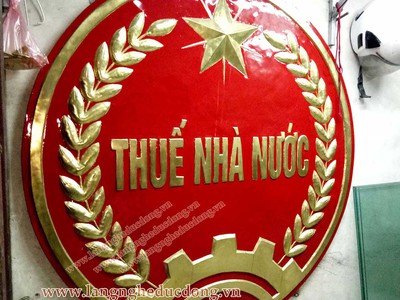 Logo thuế nhà nước bằng đồng đk 1m, logo ngành thuế, huy hiệu thuế nhà nước 2