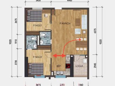 Cần bán căn hộ 2 ngủ rộng 78m, đầy đủ nội thất tại KDT Thanh Hà Cienco 5 0