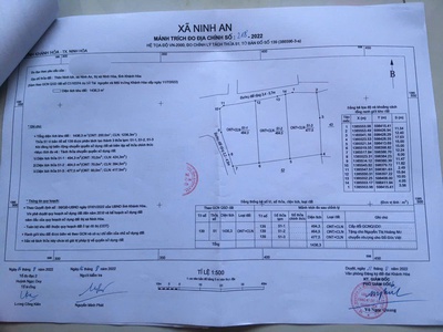 Bán tổng lô đất ninh an- nam vân phong- dt 1436m2  200m thổ  đang chia thành 3 lô giá từ 1tỷ/ lô 2