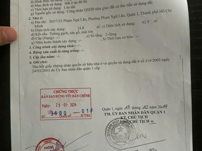 Bán nhà khu phố bùi viện q 1nhà 3 lầu sổ cn 25m hẻm đẹp giá 4,65 tỉ tl 2