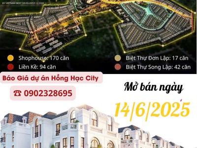 Bảng giá mới nhất dự án hồng hạc city phú mỹ hưng bắc ninh 1