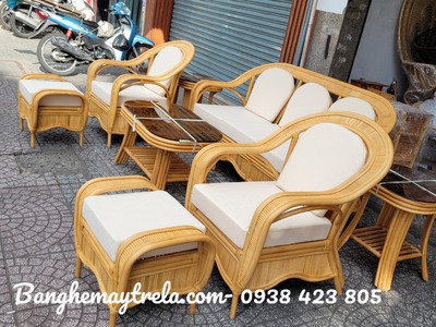 Bàn ghế sofa mây tự nhiên hiện đại 0