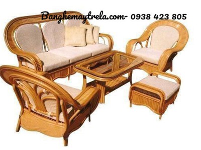 Bàn ghế sofa mây tự nhiên hiện đại 2