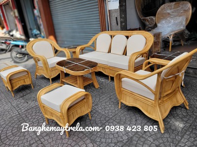 Bàn ghế sofa mây tự nhiên hiện đại 6
