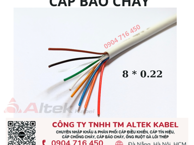 Cáp tín hiệu báo cháy 8x0.22mm Altek Kabel Đà Nẵng, Hà Nội, Sài Gòn 0