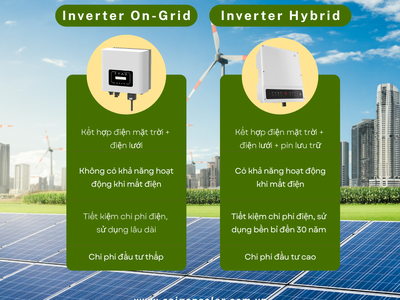 Inverter on-grid   inverter Hybrid   Nên chọn loại nào cho hệ thống điện mặt trời 0