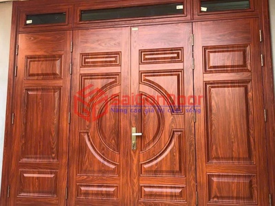 Cửa thép vân gỗ 1