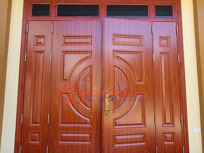 Cửa thép vân gỗ 2