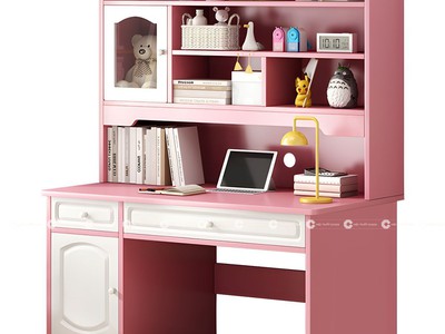 Bàn Học Trẻ Em Gỗ Công Nghiệp Màu Hồng Hiện Đại 3