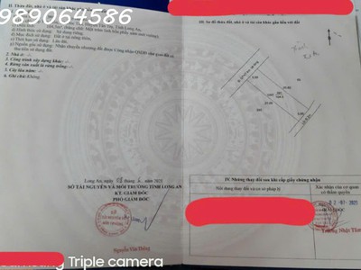 Plash deal chính chủ bán gấp 105 m2 full thổ cư 2 mặt tiền đường xe hơi 4m và mặt sau 2m. 3