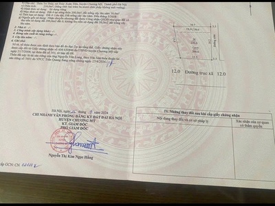 Cc cần tiền bán lô đất 239m có 200m thổ cư lô góc tại thủy xuân tiên chương mỹ hà nội 1