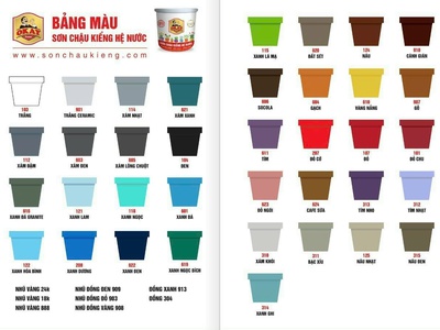 Sơn chậu kiểng hệ nước Okay siêu bóng, siêu bền màu. 1