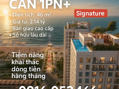 Tận hưởng cuộc sống cân bằng giữa làm việc và thư giãn tại căn hộ 1pn  49m    tòa signature 3
