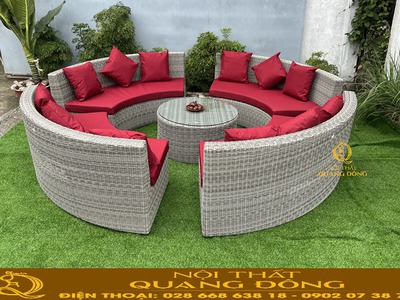 Sofa ngoài trời đan sợi nhựa giả mây đẹp và chất lượng tại Tp. HCM 6