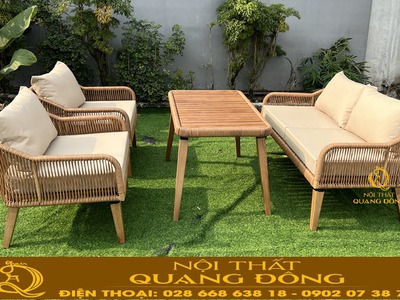 Sofa ngoài trời đan sợi nhựa giả mây đẹp và chất lượng tại Tp. HCM 3