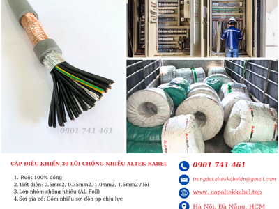 Ứng dụng thực tế cáp điều khiển 30 lõi Altek Kabel 1