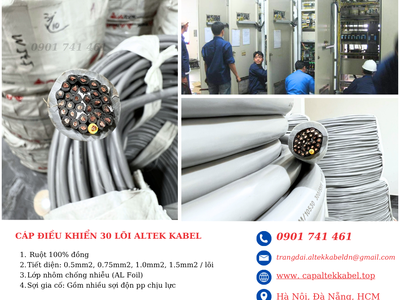 Ứng dụng thực tế cáp điều khiển 30 lõi Altek Kabel 3