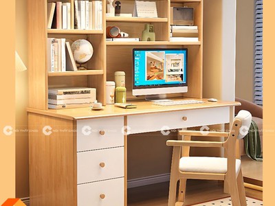 Bàn Học Sinh Gỗ Cao Su Ghép Hiện Đại, Thanh Lịch 2