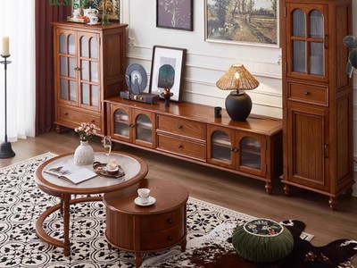 Tủ Trang Trí Phòng Khách Gỗ Tự Nhiên Phong Cách Hiện Đại 0