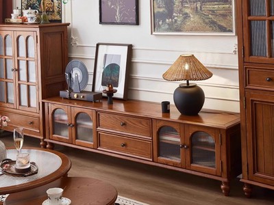 Tủ Trang Trí Phòng Khách Gỗ Tự Nhiên Phong Cách Hiện Đại 3