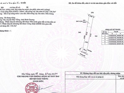 Đất long tân - dầu tiếng- thông tin chuẩn - 650triệu/240m2 1