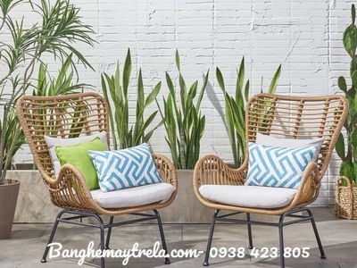 Bàn ghế mây nhựa ban công 3