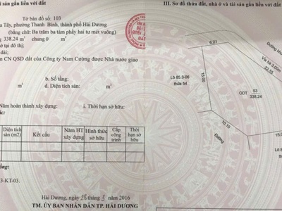 Lô đất khu đô thị Phía Tây, P. Thanh Bình, TP Hải Dương. 2