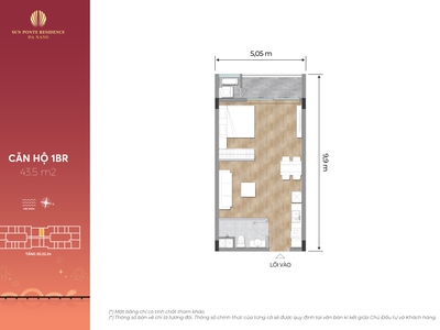 Chủ cần bán căn Studio 43.5m2 trực diện sông tầng cao giá 4 tỷ 5 có tl 4