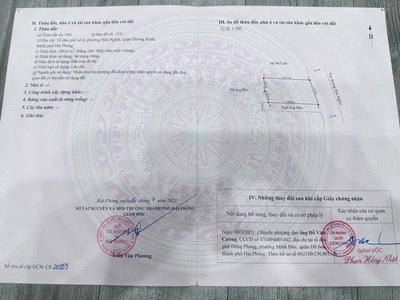 Bán lô đất Mặt đường Hoà Nghĩa, Dương Kinh, Hải Phòng - Lô góc 0