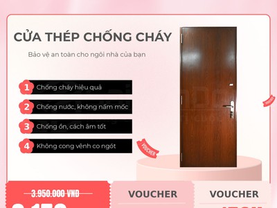 Cửa thép chống cháy an toàn sang trọng 0