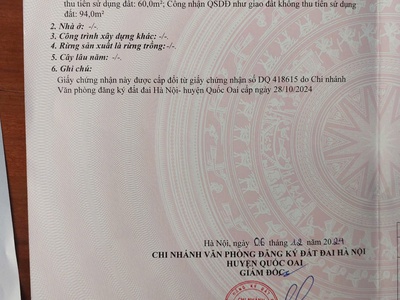 Chính chủ gửi bán lô đất đẹp tại yên thái, đông yên, quốc oai   hà nội 1