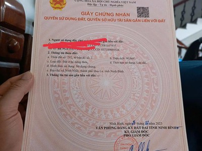 Chính chủ bán đất ninh bình tại vạn hạnh, oto vào quay đầu thoải mái 0