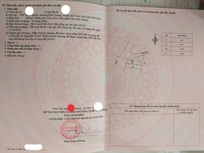 Bán đất tại Minh Quyết, Khai Quang, Vĩnh Yên, Vĩnh Phúc. Giá chỉ 2.98 tỷ 2 mặt tiền 3
