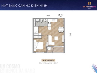 Căn 1PN   tầng cao Sun Cosmo view biển Mỹ Khê. Giá chỉ 3 tỷ 6 TL 5