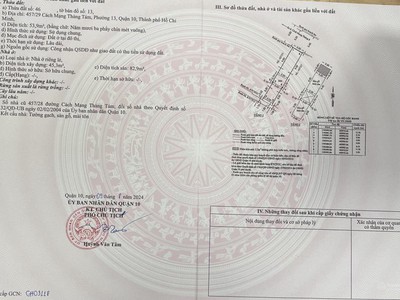  bán nhà hxh cmt8, q.10, xe quay đầu, gần mt, 8.x tỷ 0