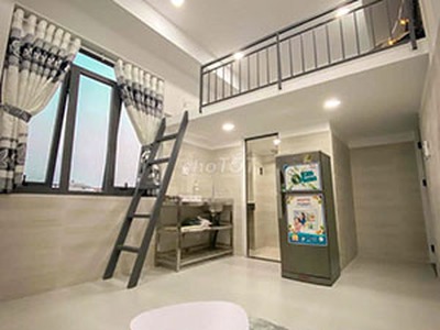 Cho thuê chdv  phòng   gác lửng full nội thất gần đh nguyễn tất thành, p.an phú đông 1
