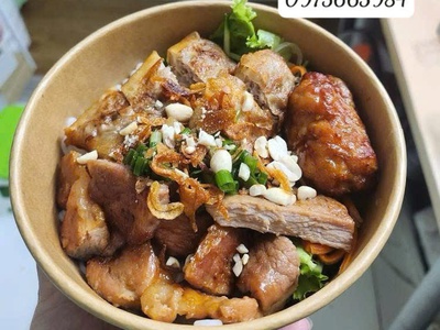 Tô giấy Kraft đựng bún thịt nướng 0