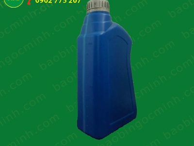 Chai nhựa HDPE 1 lít đựng dầu nhớt có vạch chia thể tích 0