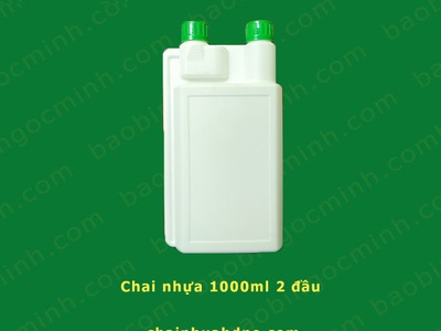 Chai nhựa HDPE 1 lít đựng dầu nhớt có vạch chia thể tích 2