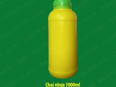 Chai nhựa HDPE 1 lít đựng dầu nhớt có vạch chia thể tích 6