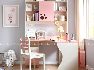 Bàn Học Trẻ Em Gỗ Công Nghiệp MDF Chữ L Dễ Thương 0