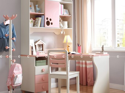 Bàn Học Trẻ Em Gỗ Công Nghiệp MDF Chữ L Dễ Thương 2