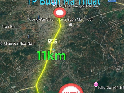 Bán đất xã hòa khánh, buôn ma thuột, giá 1,05 tỷ  dt 1000m2, mt 20m, lô góc 2 mt làm nhà vườn. 3