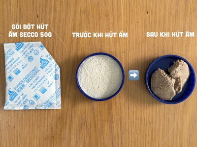 Bột hút ẩm secco cho linh kiện điện tử