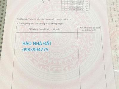 Bán đất lương tài, bắc ninh. 85m2   mt 5m   980 triệu. full thổ cư 2