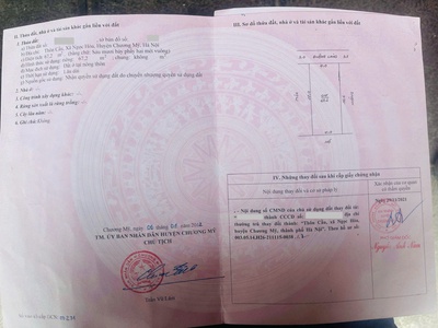 Chủ cần tiên cần thanh khoản nhanh lô đất 67m ngọc hòa chương mỹ hà nội 0
